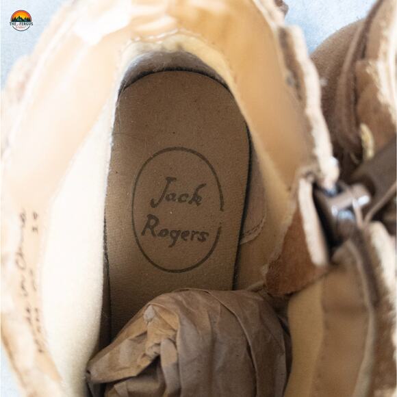 Jack Rogers Ankle Booties Brown Suede Classic Side Zip Cottage Women's Size 7.5M - Picture 13 of 13